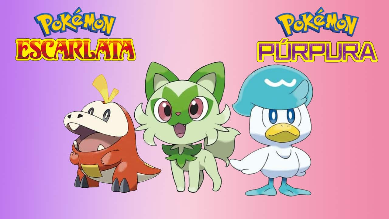 Conseguir los tres pokémon iniciales en Pokémon Escarlata y Púrpura:  Sprigatito, Fuecoco y Quaxly