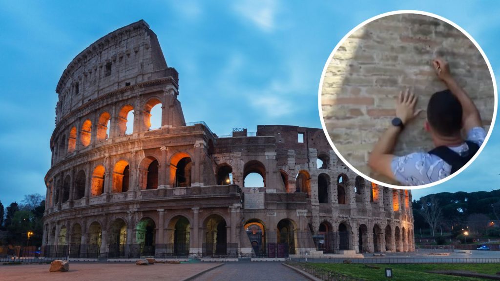 Un turista ha causato indignazione di massa dopo aver registrato i nomi suoi e del suo partner nel Colosseo